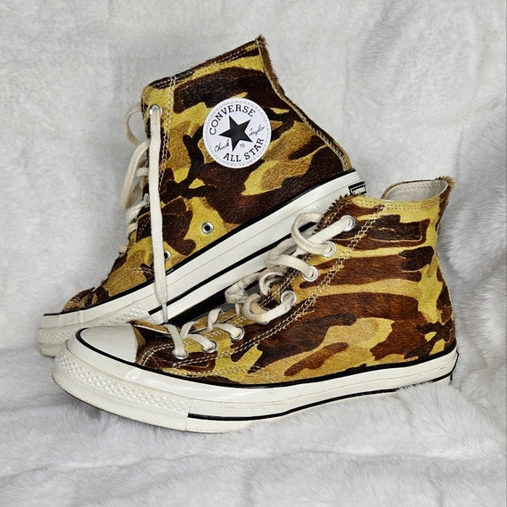 CONVERSE Chuck 70 Hi Pony Hair Camo Men's Sz 8.5